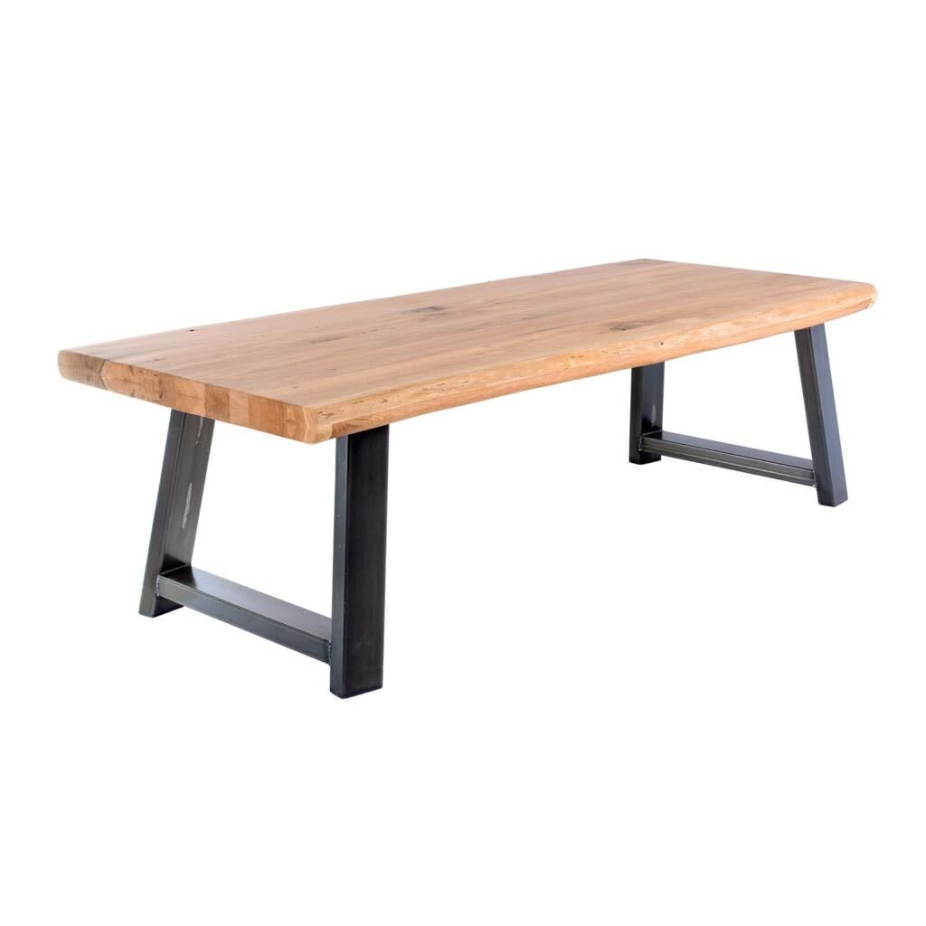 Taro Reclaimed Oak Wood Dining Table & Cast Iron Legs